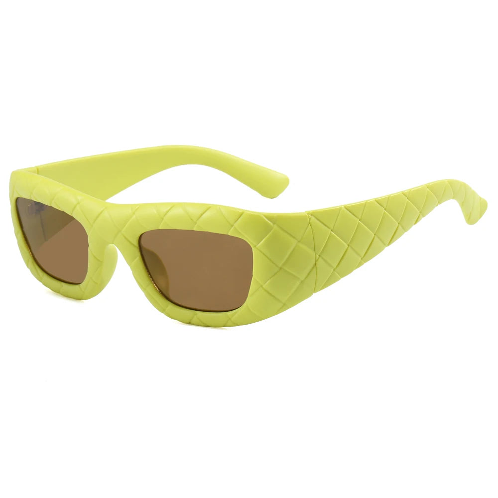 Superhot Eyewear 20524 Fashion 2024 Retro Y2K Rectangle UV400 Outdoor Vacation Shades Sunglasses