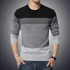 M-4XL autumn casual men's sweater O-neck striped slim fit knitted men's sweater pullover men's pullover sweater
