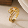Stocks Cheap Brass Cz Ins Style Fashion Women Adjustable Rings