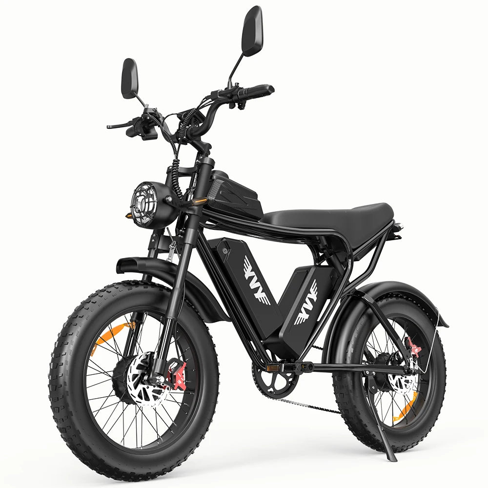 US Free Shipping Yvy Ridstar Q20pro 52V 40AH Dual Motor Electric Bicycle Electric Mountain Dirt Bikes Fat Tire EBike for Adults