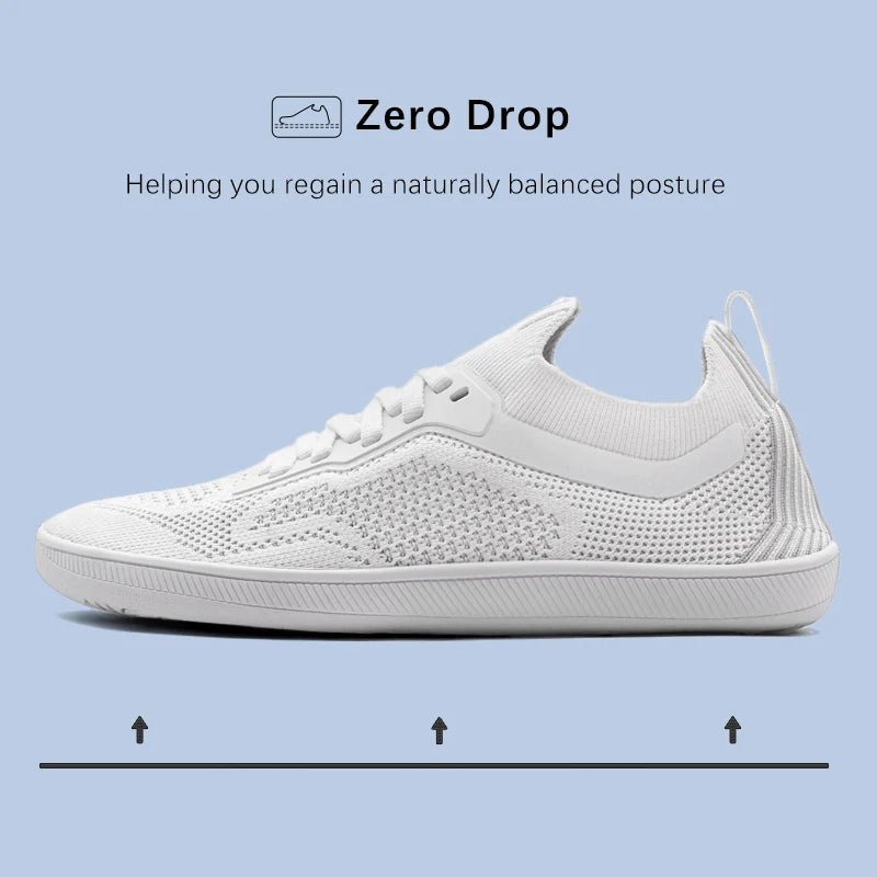 Men's Minimalist Cross-Trainer Barefoot Shoes with Wide Toe & Zero Drop Sole Trail Running Sneakers for Spring & Autumn