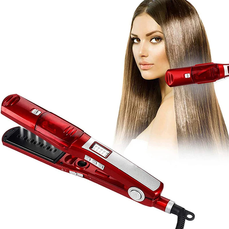 Portable 2 in 1  Flat Iron Steam Care Hair Straightener Steam and Dry Iron Hair Straighteners
