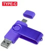 High Quality 2-in-1 Smart Phone Pendrive 8GB to 128GB 2.0 USB C Stick Type C Flash Drives New Plastic Product