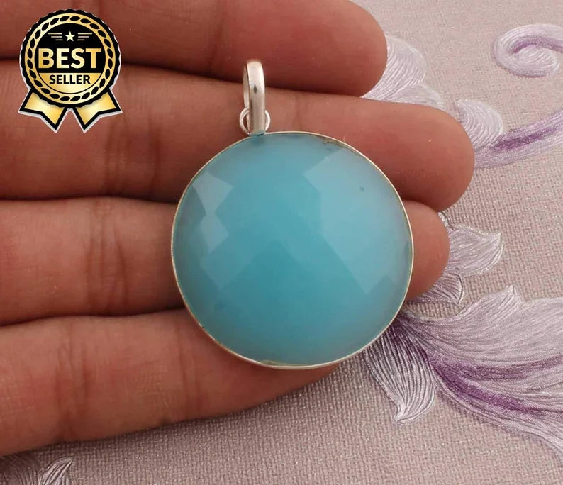 925-Sterling Silver Fine Jewelry Pendant & Charm High Quality Natural Onyx Gemstone Light Pendant Gold Plating Women's Classic