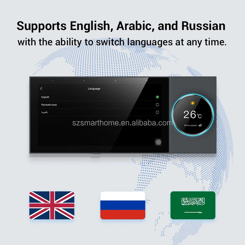 6 Inch Tuya WiFi Android Smart Home Panel Smart Life Touch Screen Built-in Zigbee Gateway Central Control Home Automation