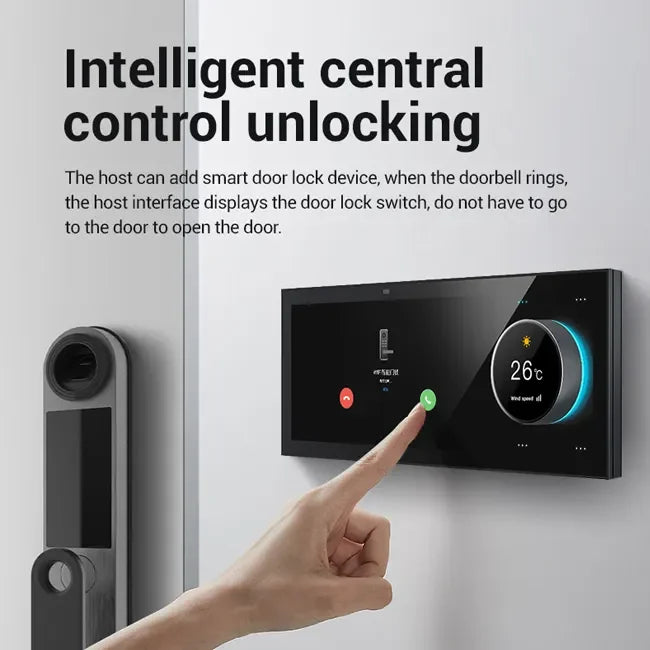 DUOMEI 10-Inch Tuya Smart Home Control System WiFi PC Glass Smart Central Control Screen Smart Switch Background Music Zigbee