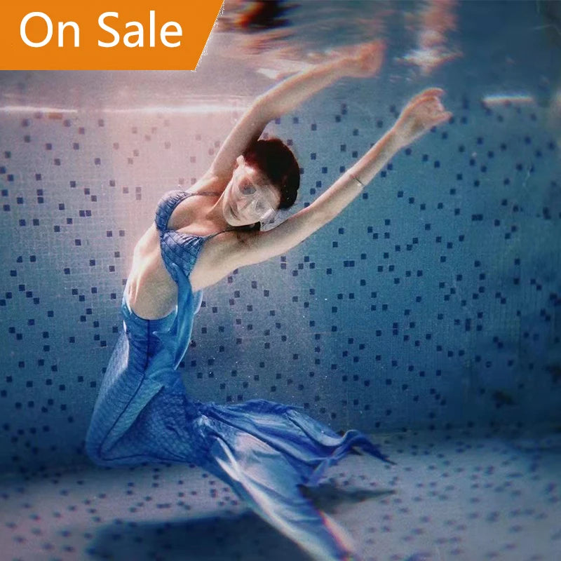 Hot Sale Mermaid Skin Tail Costume Swimsuit Quick Dry Plus Size Print Bikini for Diving