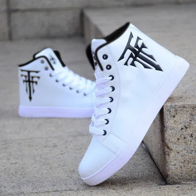 High Top White Men's Vulcanized Sneakers 2026 Fashion Light Weight Anti-Slip Walking Running Shoes Spring Autumn Winter - Beauty