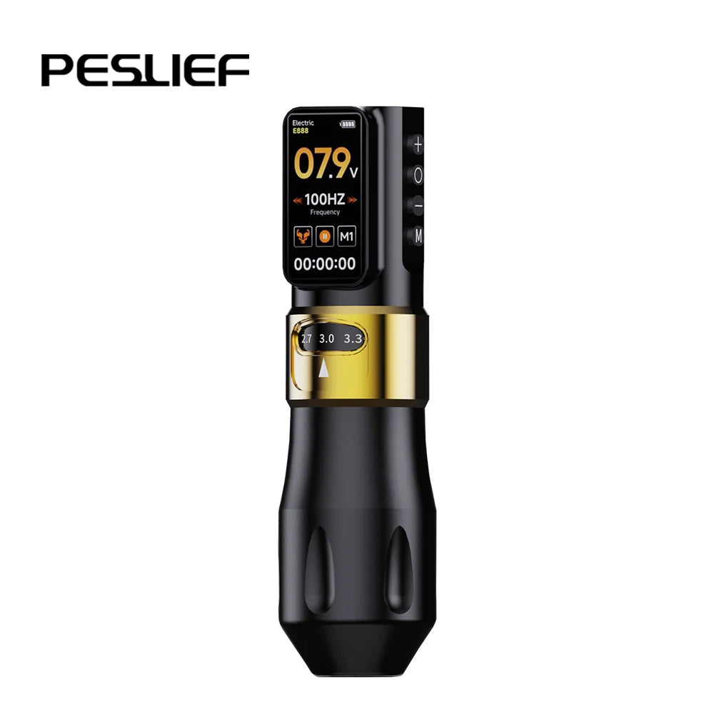 Professional Electric Permanent Tattoo Gun with 1700mAh Rechargeable Battery 2.5mm Stroke 10000 RPM Permanent Makeup