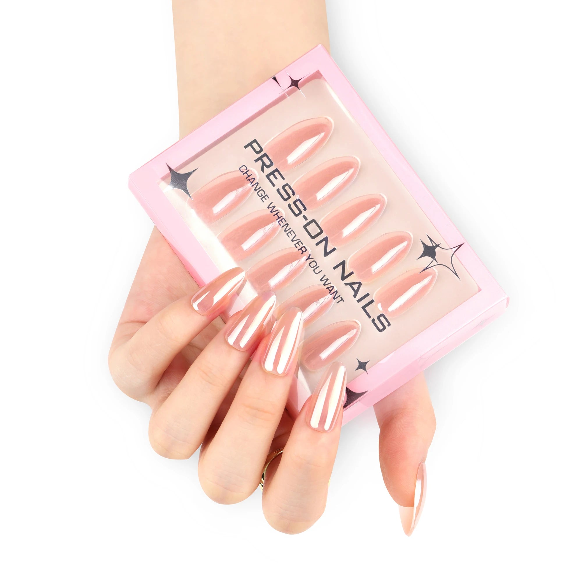 30 Pcs/set GD32 Acrylic New Arrival Minimalist High-end Short Almond Shape Acrylic Press on Nails Artificial Fingernails