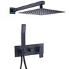 Bathroom Square Rainfall Shower System Wall Mounted Faucet Shower Set