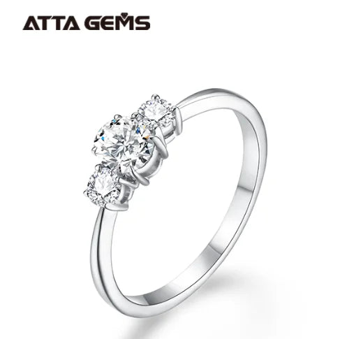 High Quality Moissanite Jewelry Rings Moissanite Diamond Gemstone Claw Setting 925 Sterling Silver Rings