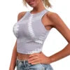 Hot Sale Hawaii Flower and Leaf Printed Summer Breathable Lady Sexy Tops Fashion Polynesian Pattern Vest Women's Skinny Tank Top