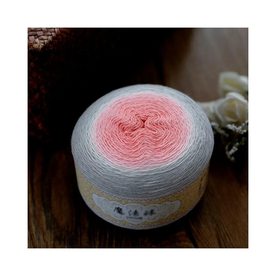 100% Recycled Magic Ball Sweater Scarf Hat for Baby 180g Hand Knitting with Fancy Yarn Dyed Pattern Cotton Line Weaving