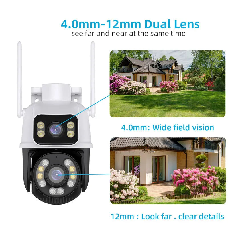 icsee 3K HD wifi ip monitoring camera outdoor home security cameras 6MP 8MP 360-degree full-color 4K ptz Remote wireless camera