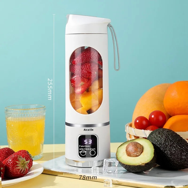 Portable Stainless Steel Blade Mini Fruit Juicer Cross-Border Multifunctional Electric Cup USB Power Source for Household Use