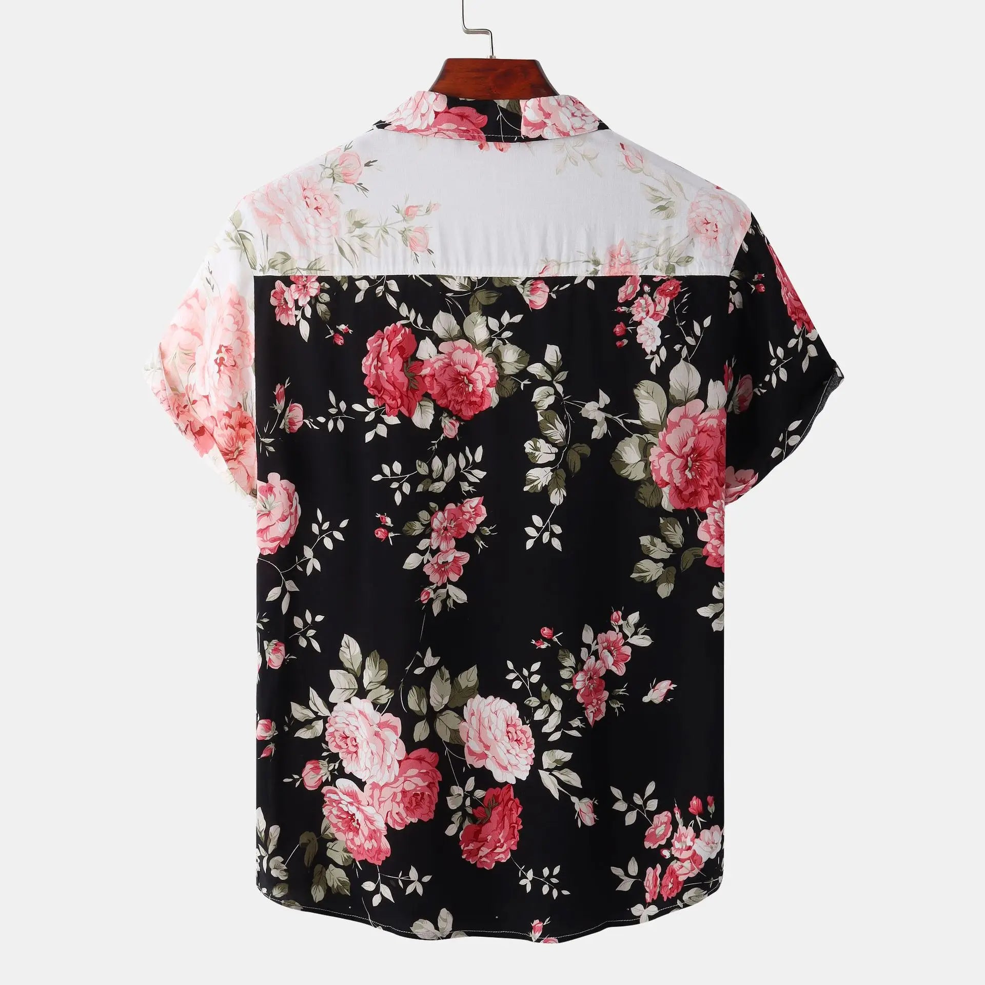 2025 Hot Selling Men Hawaiian Shirt - Summer Short Sleeve Casual Button Down Beach Shirt with Flower Print (OEM/ODM Wholesale)