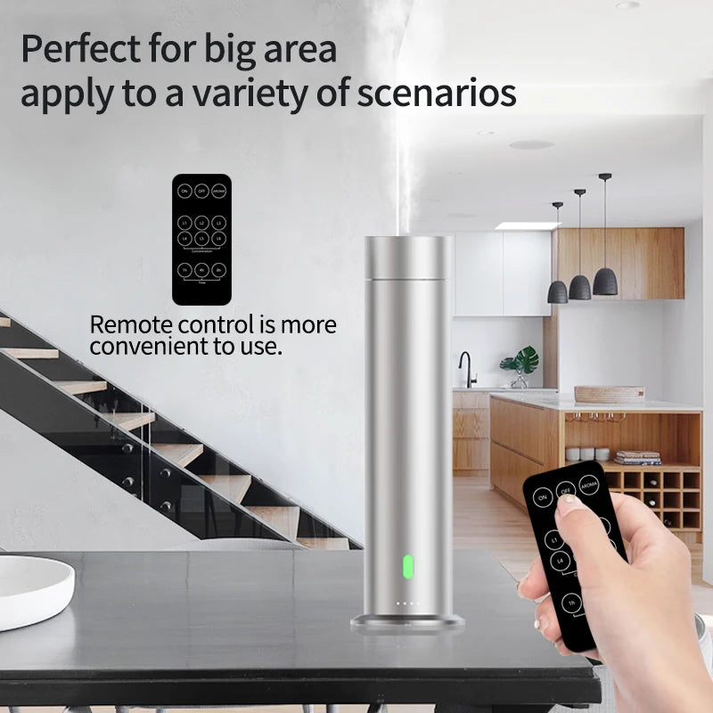 Dazhi Hot Selling Customizable Two-fluid 120ml Waterless Electric Aluminum Tower Aroma Diffuser for Hotel Household