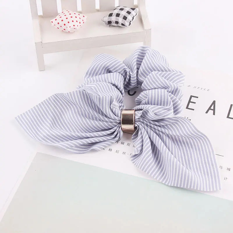 Cute Rabbit Ear Floral Women Hair Accessories Elastic Hair Band Hair Rope For Girls Rubber Band Tie Hair Scrunchies