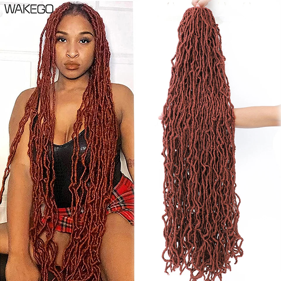 Top Faux Dreadlocks Extension 36 pulgadas Super Long New Faux Locks Crochet Braid Bouclé Pre Extended New Soft Locs Crochet Hair
