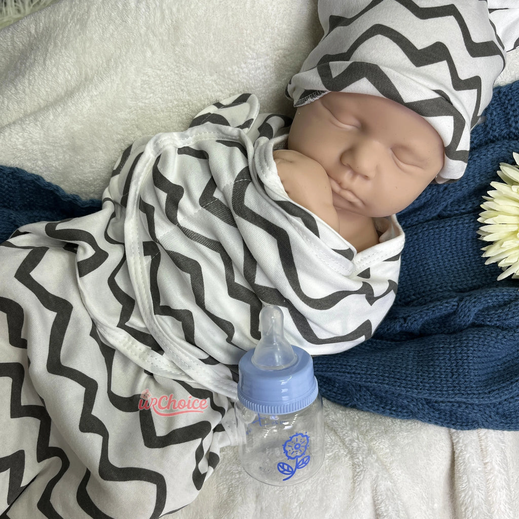Lifelike Real Touch Silicone Reborn Dolls 20" Open Mouth LouLou Soft Full Body Newborn Realistic Details Gift for Baby Shower