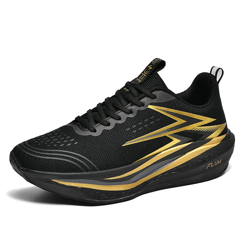 Candy Colors Breathable Mesh Men Athletic Shoes with Advanced Cushioning Carbon Plate Insole Lightweight Sports Running Sneakers