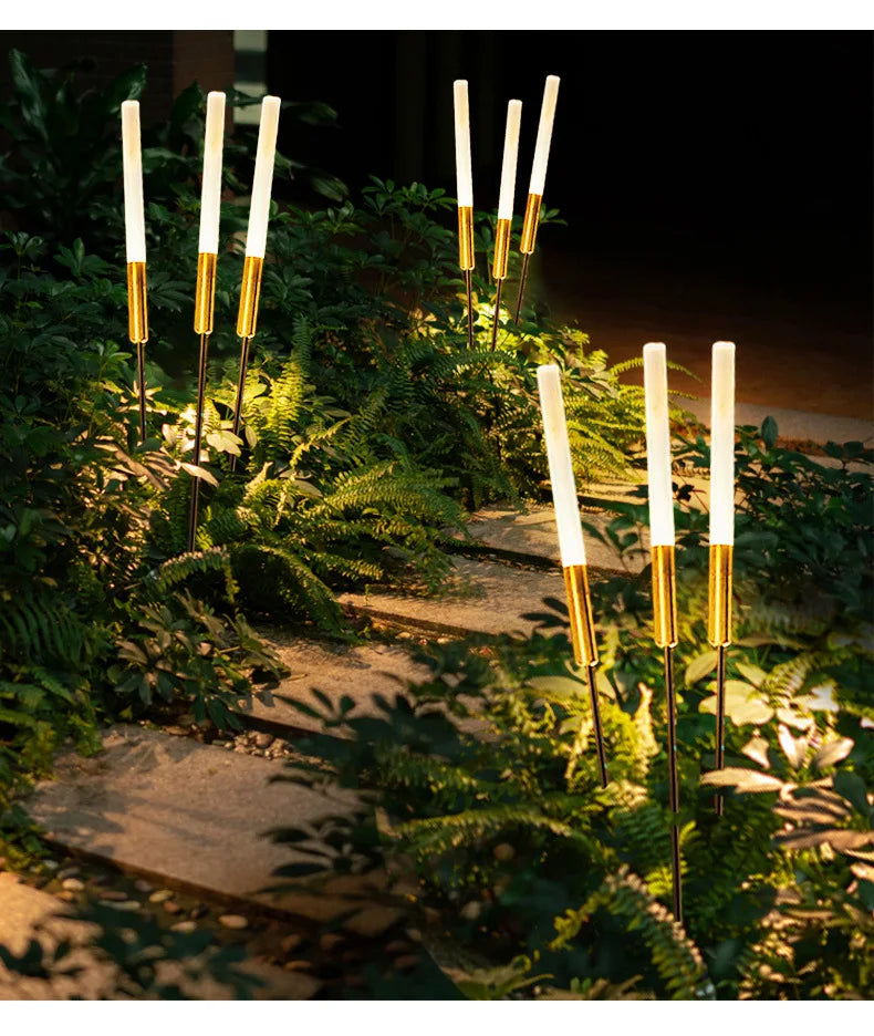Solar reed lights, outdoor waterproof garden lights, outdoor landscape lights, decorative lights, park lawn lights