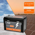 For PowMr 12.8V 200Ah LiFePO4 Hybrid Grid Connection Lithium Ion Battery Supports up to 4 in Series 4 in Parallel Energy Storage