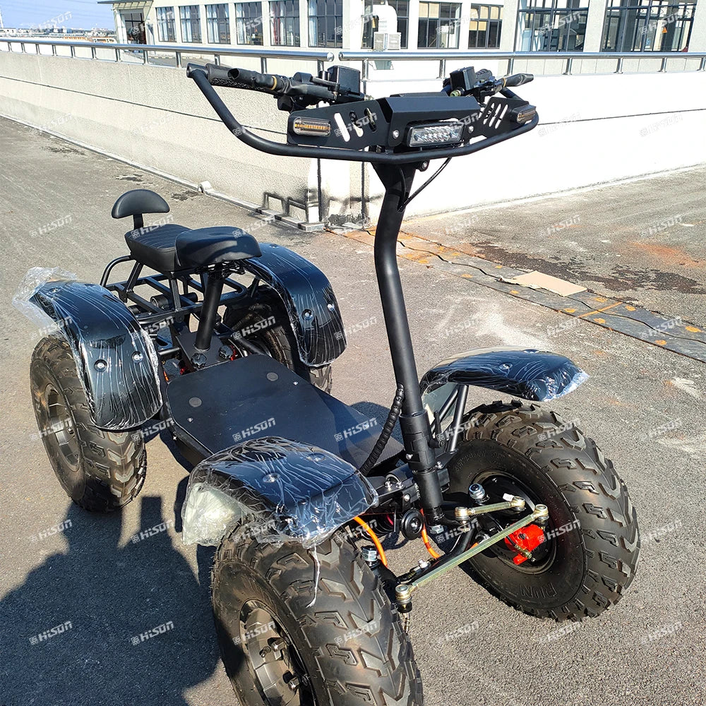 Off-Road Electric ATV 4WD 6000W 50Ah Battery 75km/h All Terrain Scooter Rugged Tires Powerful Outdoor Adventure Ride