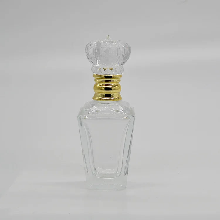 60ml High Quality Empty Transparent Glass Perfume Bottle with Pump Sprayer Gold Cap Dubai Low MOQ