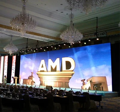 Rental Stage OLED Panel P3.91 4000cd/sqm 1920-3840Hz 65536 Dots/sqm Indoor Outdoor 1/16scan Display Screen