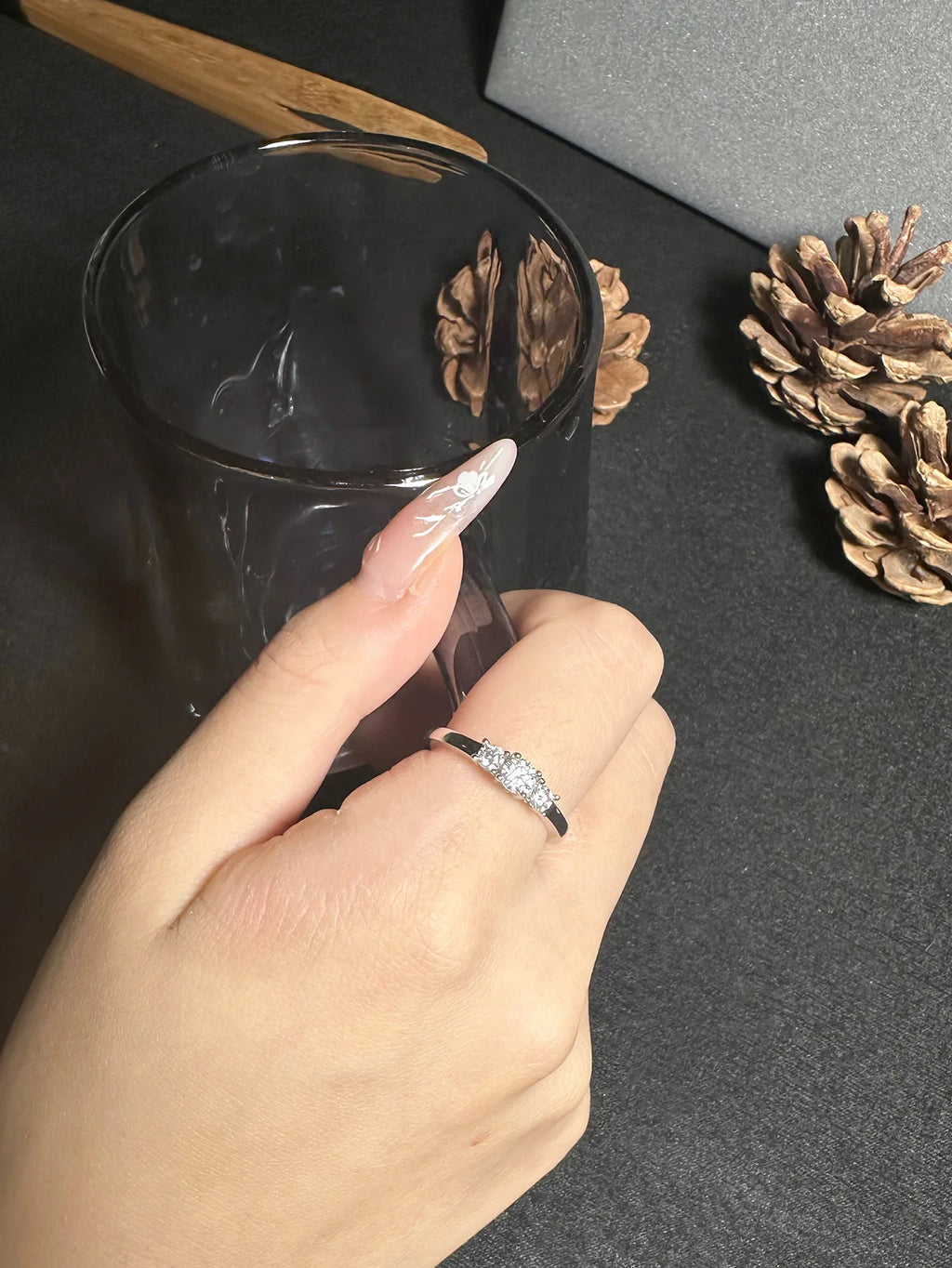 Luxury 925 Sterling Silver Wedding Rings Women VVS D Moissanite Engagement Ring Three Stones Ring Jewelry