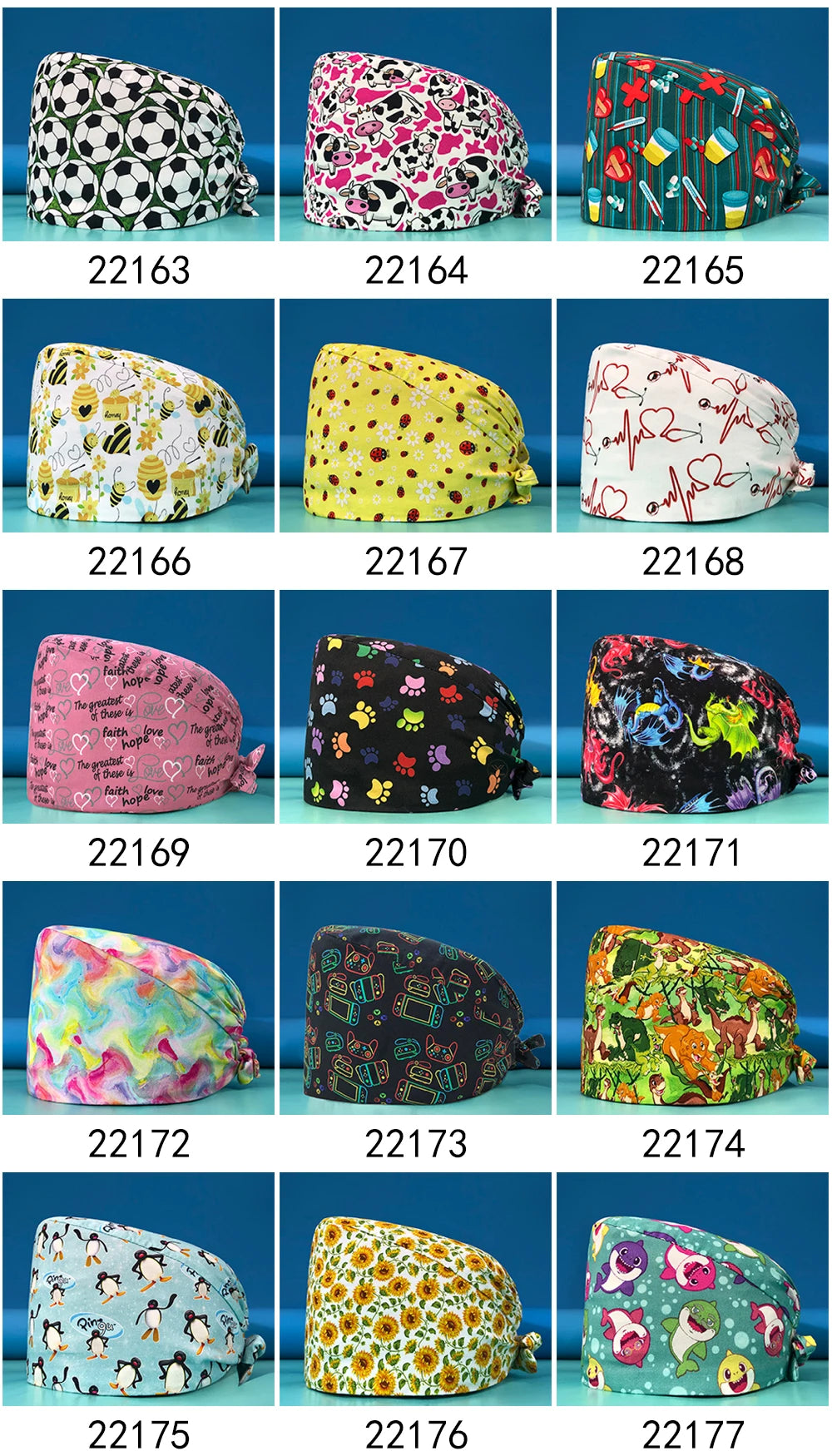Dentistry Pet Medical Scrub Pharmacist Clinic Hat Dentist Lab Cap Nurse Surgical Working Caps Nursing Hats Cotton with Button