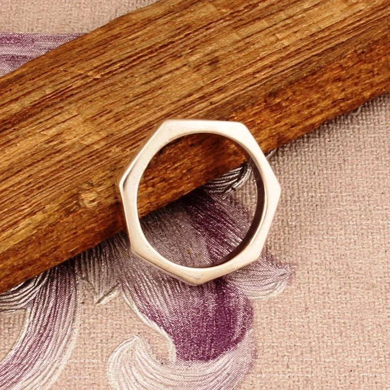 925 Sterling Silver Gemstone Band Ring Vintage Boho Style Handmade Jewelry for Wedding Party Gifts Mom Unisex Wholesale Best