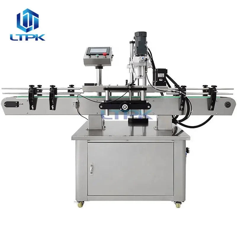 LT-SC440 Automatic Pneumatic Close PET Plastic Water Bottle Screw Plastic Perfume Jar Filling and Capping Sealing Machine
