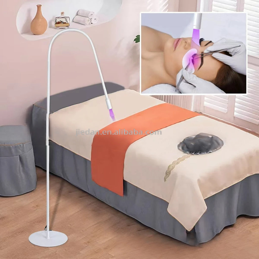 Professional 5W UV LED Lamp for Nail Grafting Lashes White Black Eyelash Lamp with Electric Power Supply Fast Curing Uv Lamp