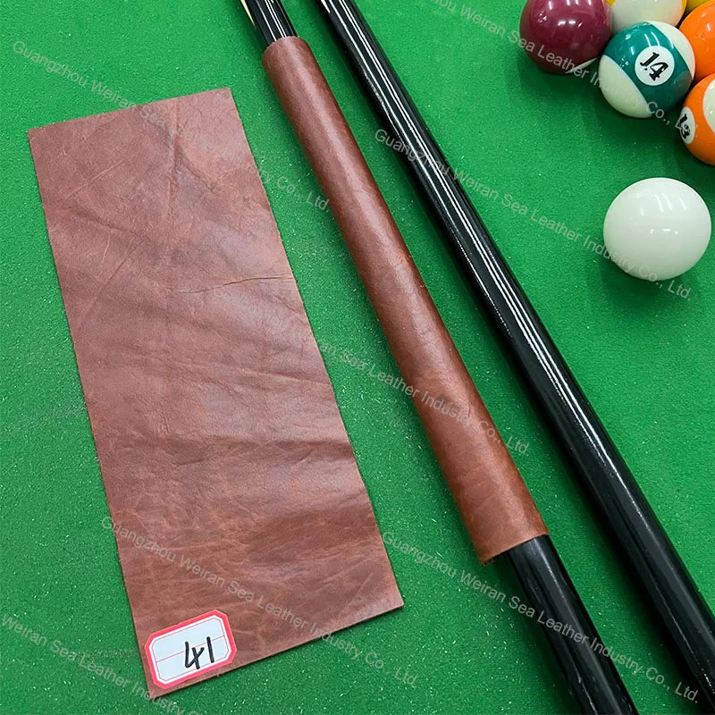 Genuine Cow Skin Pool Billiards Cue Grips Non-Slip Protective Sleeve Wrap with Different Print Pattern Genuine Leather Club Wrap