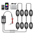 12V Mini Rock Light Colorful LED Ambient Music Lamp for Car UTV Wireless App Remote Control New Underglow Light for Car Chassis