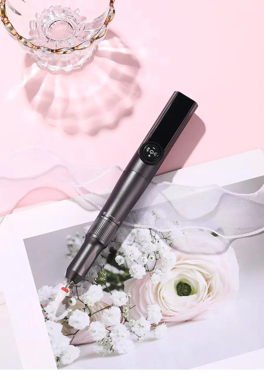 Portable Mini 2-in-1 Rechargeable Nail Drill 35000 RPM Wireless Design UV Lamp Electric Nail Polish Acrylic Polish for Nail