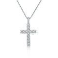S925 Sterling Silver Cross Moissanite Pendant Inlay 5.0mm D-color VVS Moissanite GRA Certified Necklace for Men