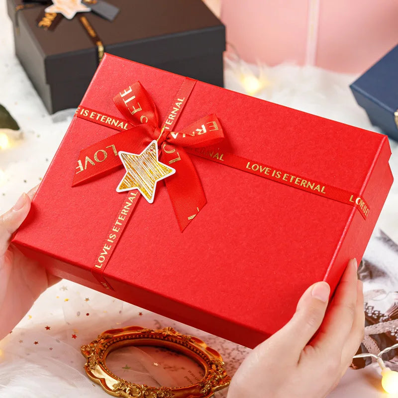 Wholesale Bow Pink Women Perfume Scarf Lipstick Packaging Cardboard Gift Box Custom Luxury Elegant Christmas Gift Box Packaging