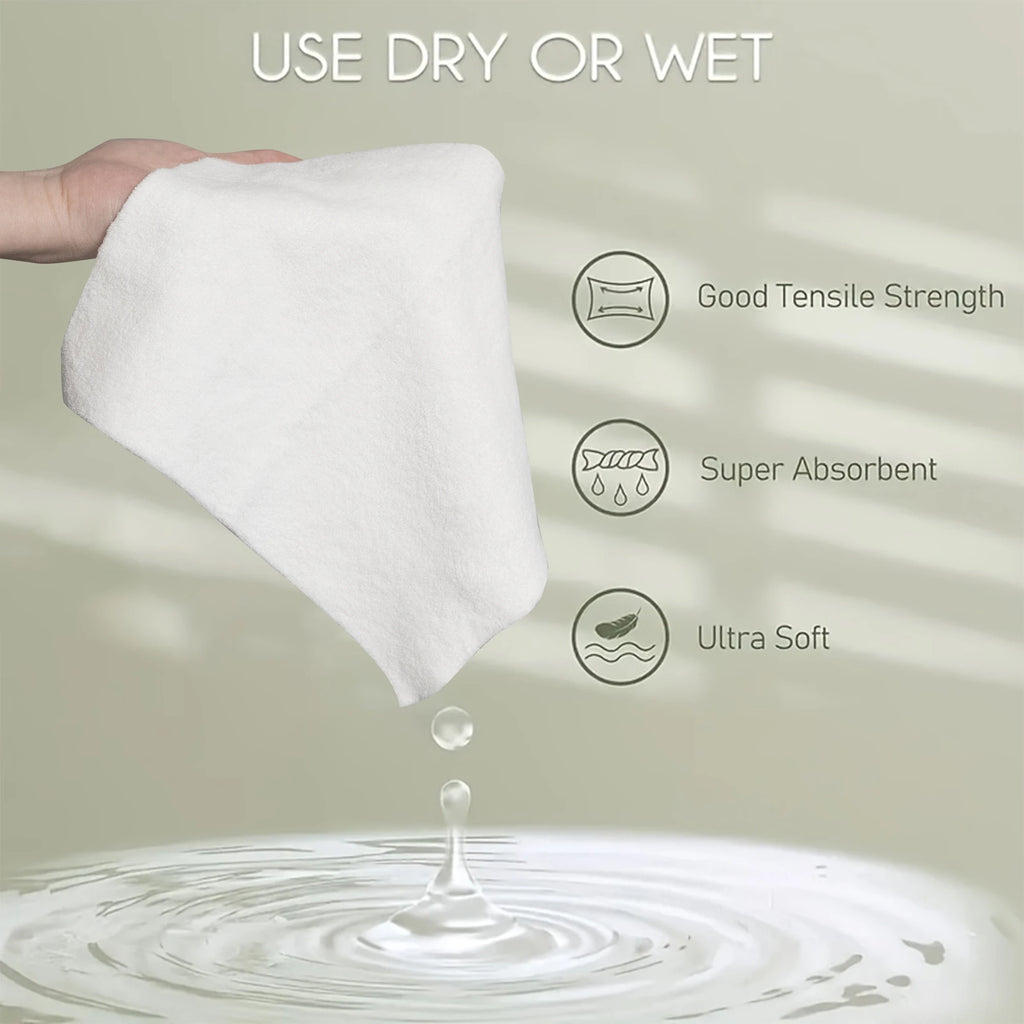 22x22cm Ultra Soft Reusable Microfiber Face Towels Convenient Bagged for Daily Skin Care