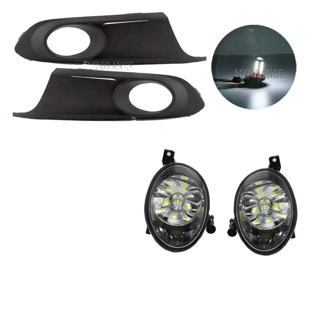 Fog Lights for VW Jetta 6 A6 MK6 2011 2012 2013 2014 LED Front Bumper Light Cover Grill Bezel Halogen Lamp Headlight Fog lamps