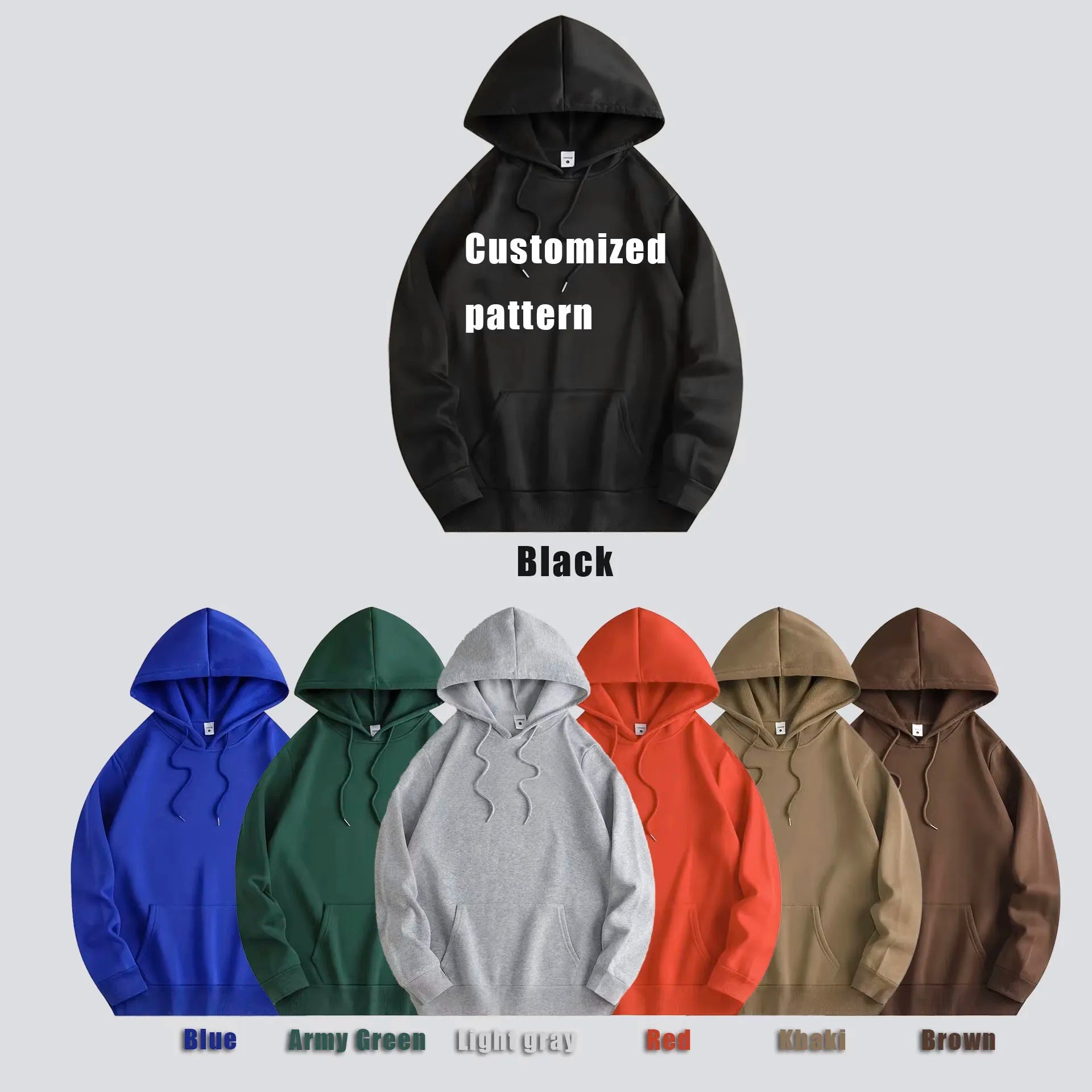 Abstract Face Graphic Hoodie 100% Cotton US Warehouse 6 Colors