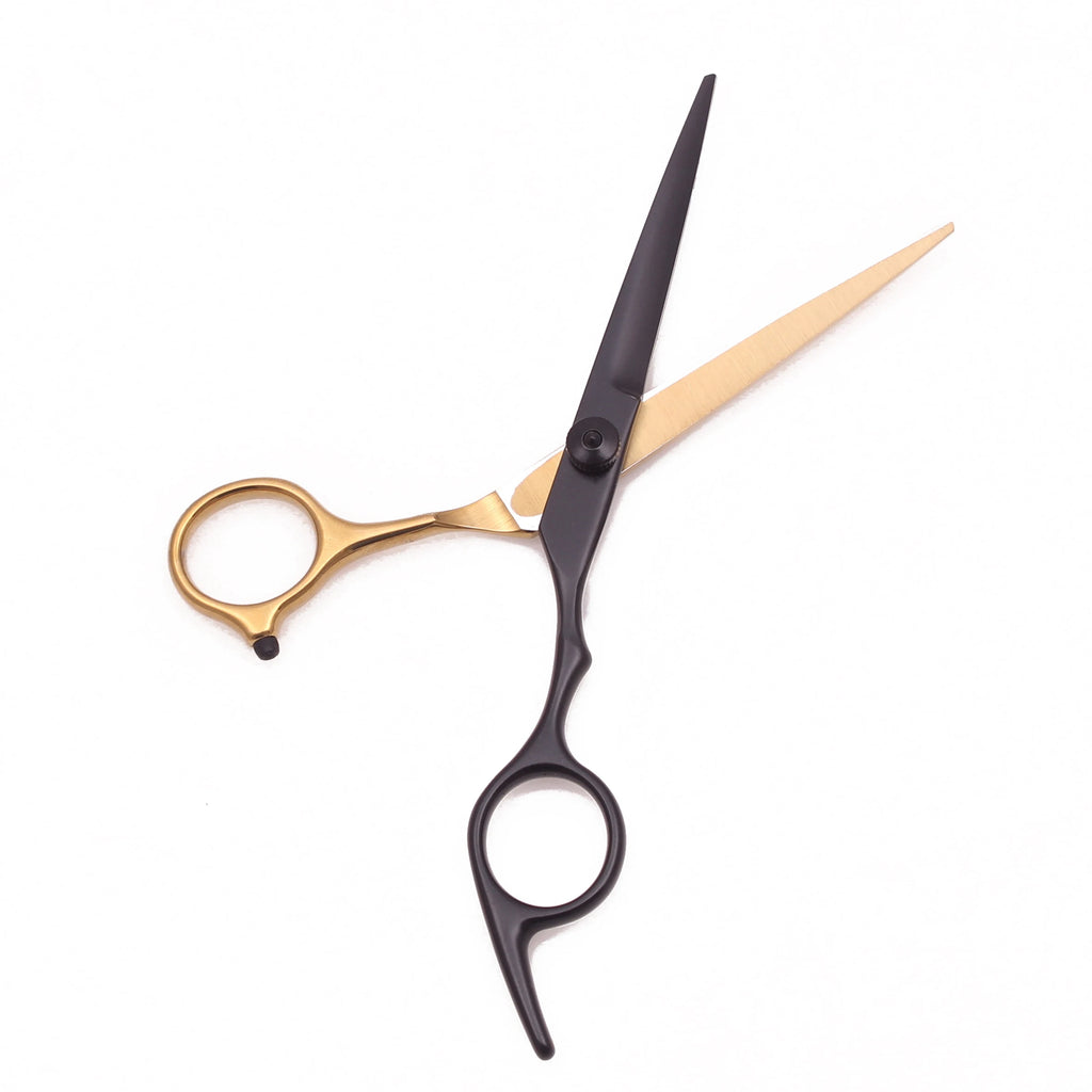 Hair Scissors Set Japan Stainless 6" Sharp Thinning Shears for Barber Shop Haircut Salon C1001 Gold Black Hairdressing Scissors