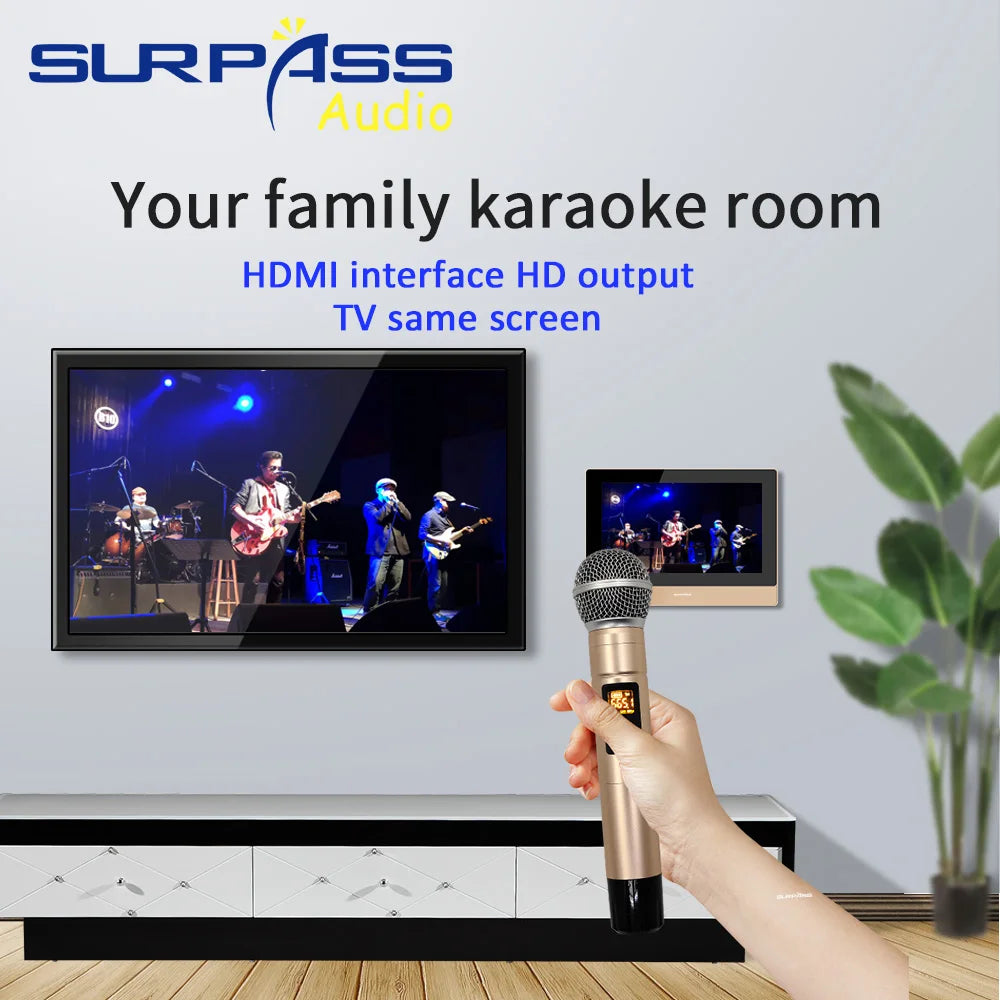 PW7820K+CR620 in Wall Amplifier With PA Ceiling Speaker Set Wireless Microphone Karaoke Stereo Home Theatre System