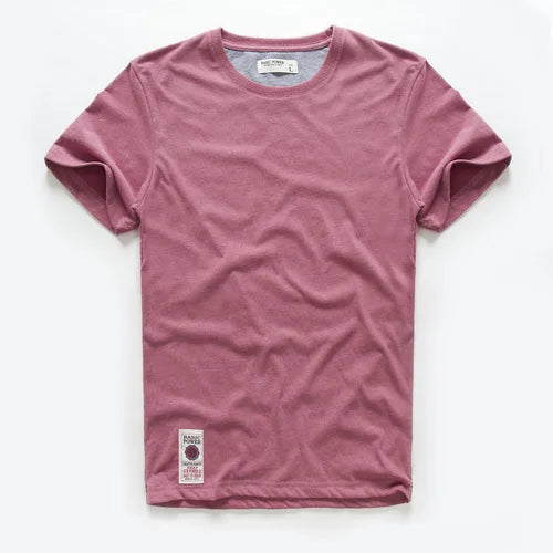 Men's T-Shirt Cotton Solid Color T Shirt Men Casual O-Neck Basic T-Shirt Male High Quality Classical Tops