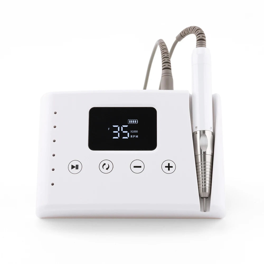 2026 Wholesale OEM Customized Logo Nail Drill 85W Brushless 35000RPM New Design Manicure Cordless E-file Machine