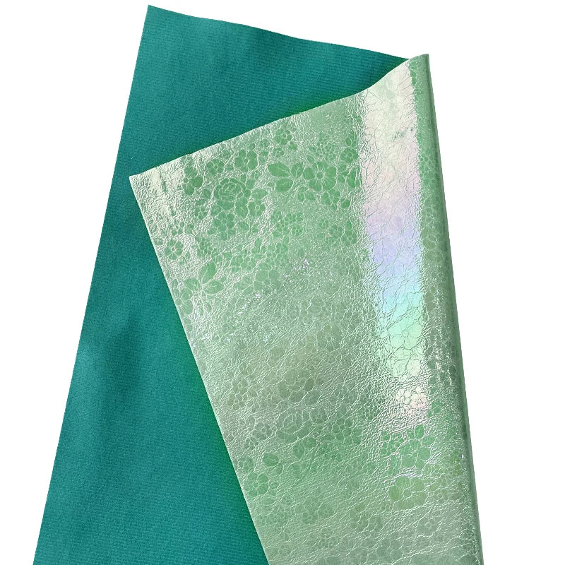 0.6mm Magic PU Leather Flower Printing Faux Leather Waterproof Smooth Material for Bag Sofa Decorations