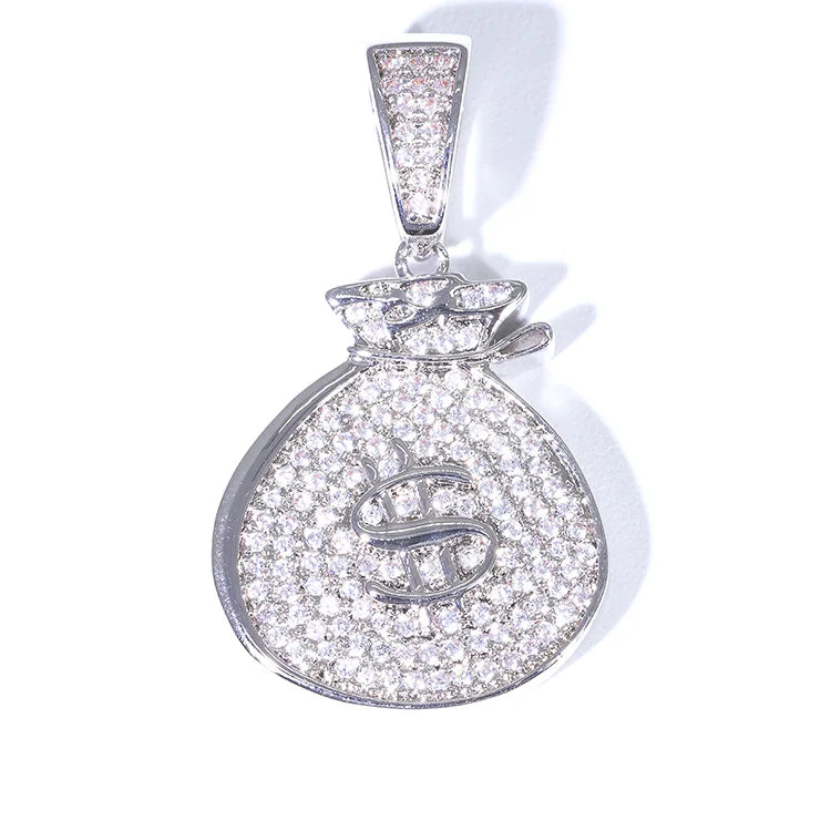 Wholesale Price Ready to Ship Gold Plated Pendant VVS Moissanite Diamond 925 Sterling Silver Charms Pendant for Necklace Jewelry